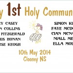 1st Holy Communion Clooney NS 2014