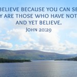 You believe